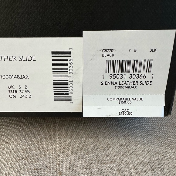 Coach black leather/gold buckle Sienna Leather Slide, size 7 - Picture 5 of 5